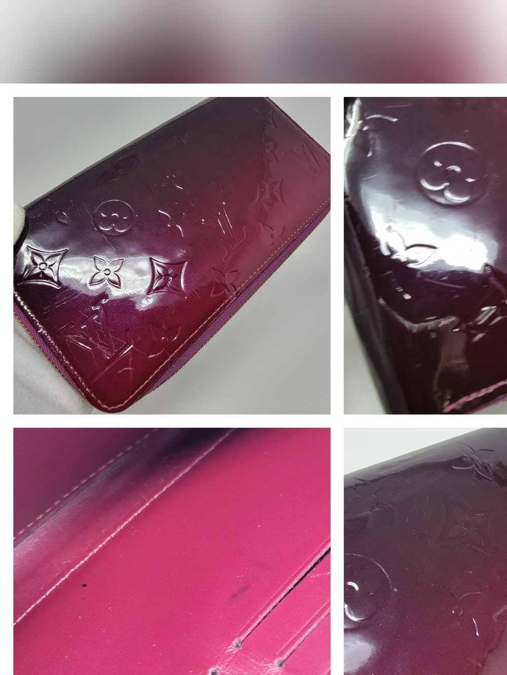 Louis Vuitton Vernis Enamel Patent Leather Zippy Long Wallet | Limited Edition - Picture 7 of 11